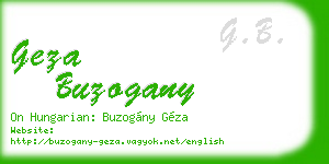 geza buzogany business card